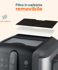 Friggitrice Elettrica 3L in Acciaio Inox, Filtro Antiodore e Termostato Regolabile