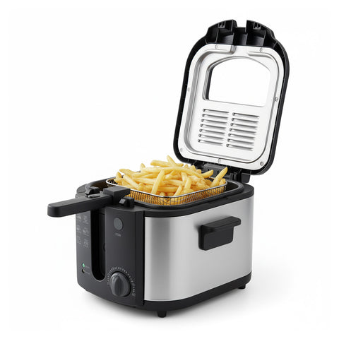 Elektrische friteuse van 3 liter van roestvrij staal, met geurfilter en verstelbare thermostaat