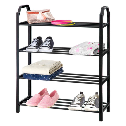 Schoenenrek voor 8 paar schoenen 50x64 cm zwart