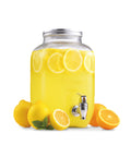 Dispenser Bevande in Vetro 8L con Rubinetto in Alluminio