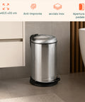 Pattumiera Easy Close Lagun Inox 12l