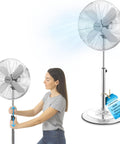 Ventilatore con Piantana Silenzioso 50W con 3 Velocità e Oscillazione Regolabile