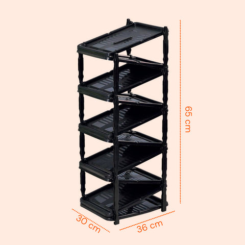 Scarpiera Zig Zag Per 10 Paia Di Scarpe In Plastica 36x30x65cm