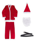 Costume di Babbo Natale Completo – Cappello, Barba, Giacca e Pantaloni