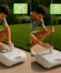 Base per Ombrellone da Giardino 20L in PP – Supporto Riempibile con Acqua o Sabbia – Per Pali ø22-32mm e Ombrelloni fino a 2,2m – Dimensioni 44x44x14cm – Facile Montaggio e Pulizia