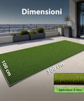 Prato Sintetico 1x3m - Erba Artificiale per Giardino e Balcone