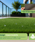 Prato Sintetico 1x3m - Erba Artificiale per Giardino e Balcone
