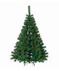 Albero di Natale Verde Realistico con Pigne e Base in Metallo – 150/180/210 cm