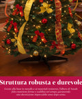Albero di Natale 150 cm con Luci Calde – Richiudibile con Sistema Pop-up