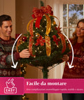 Albero di Natale 150 cm con Luci Calde – Richiudibile con Sistema Pop-up