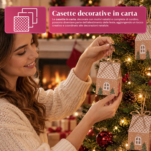 Adventskalenders – Boomversie met laden of huisjes met stickers
