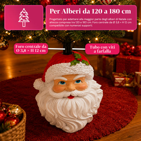 Decoratieve kerstboomstandaard, 10 uitvoeringen, van ijzer en magnesium, universele bevestiging, voor bomen tot 210 cm, 2 modellen met ledverlichting