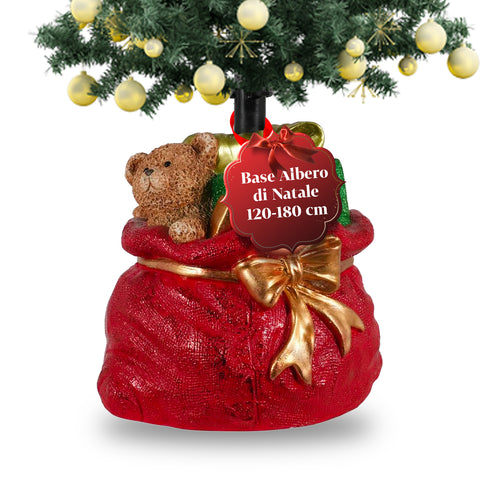 Decoratieve kerstboomstandaard, 10 uitvoeringen, van ijzer en magnesium, universele bevestiging, voor bomen tot 210 cm, 2 modellen met ledverlichting