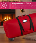 Borsa Contenitore per Albero di Natale con Ruote in Tessuto Impermeabile