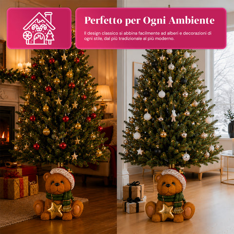 Decoratieve kerstboomstandaard, 10 uitvoeringen, van ijzer en magnesium, universele bevestiging, voor bomen tot 210 cm, 2 modellen met ledverlichting