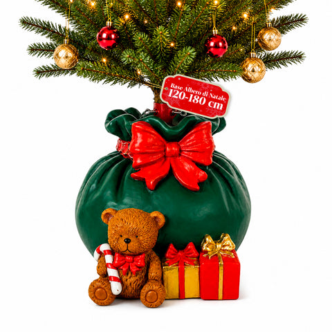 Decoratieve kerstboomstandaard, 10 uitvoeringen, van ijzer en magnesium, universele bevestiging, voor bomen tot 210 cm, 2 modellen met ledverlichting