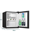 Mini Frigo In Metallo - 48l Con Freezer 5l 85w Nero