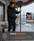 Stufa da Esterno Ignis 2000W Regolabile in Altezza e 3 Livelli di Riscaldamento