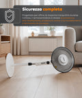 Stufa a Parabola Flux 1100W al Carbonio con Telecomando e Timer
