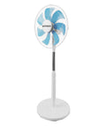 Ventilatore a Piantana 40W con 7 Pale in PP, 3 Velocità, Altezza Regolabile 80-100cm – Oscillazione Orizzontale 60° e Inclinazione 45°