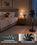 Ventilatore a Piantana 40W con 7 Pale, 3 Velocità, Altezza Regolabile 80-100cm