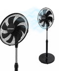 Ventilatore a Piantana 40W con 7 Pale, 3 Velocità, Altezza Regolabile 80-100cm