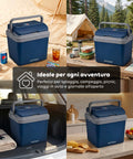 Borsa Frigo Elettrica 24L Caldo/Freddo – Rinfresca fino a -18°C sotto Ambiente e Riscalda fino a 65°C (40/50W)