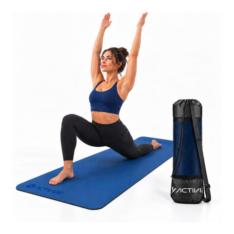 Antislip-yogamat van TPE van 6 mm, dubbelzijdig met draagriem