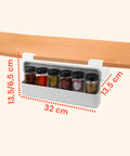 Organizer Cucina Portaspezie – Set 2 Mensole con 6 Barattoli in Vetro Inclusi