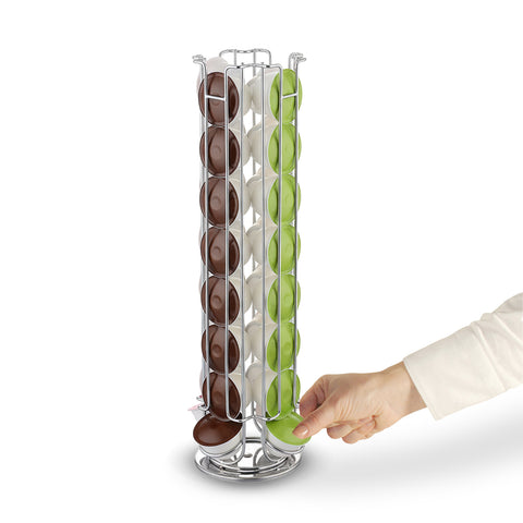 Draaibare display voor 32 koffiecapsules, ruimtebesparend ontwerp