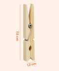 Set 100 Mollette in Legno Multiuso con Molla in Acciaio