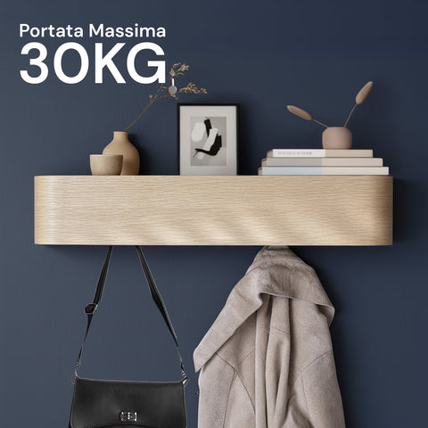 Moderne designwandkapstok met 4 verborgen haken