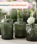 Set 12 Vasi Decorativi in Vetro con Forme e Misure Assortite per Fiori e Centrotavola