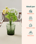 Set 12 Vasi Decorativi in Vetro con Forme e Misure Assortite per Fiori e Centrotavola