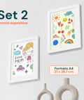Set 2 Cornici Espositive A4 Apribili da Parete con Vetrina e Chiusura Magnetica
