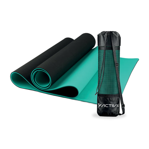 Antislip-yogamat van TPE van 6 mm, dubbelzijdig met draagriem
