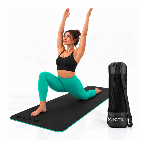 Antislip-yogamat van TPE van 6 mm, dubbelzijdig met draagriem