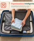 Set 3 Trolley Rigidi da Viaggio + Beauty Case con 4 Ruote Multidirezionali (56-66-76 cm)