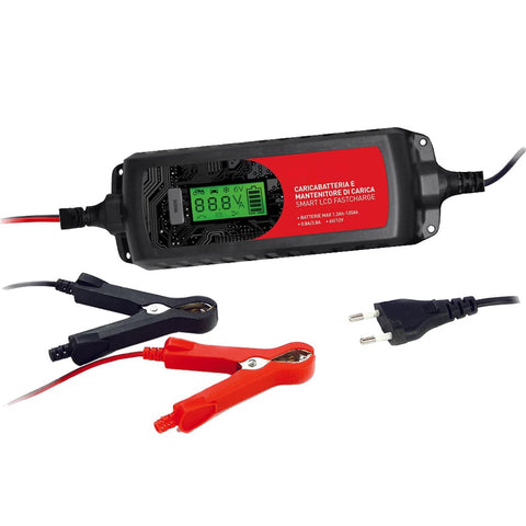 Lcd-acculader met 3 functies voor loodaccu’s van 6–12 V