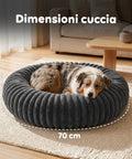 Cuccia Donut Morbida e Confortevole per Cani e Gatti Varie Taglie e Colorazioni
