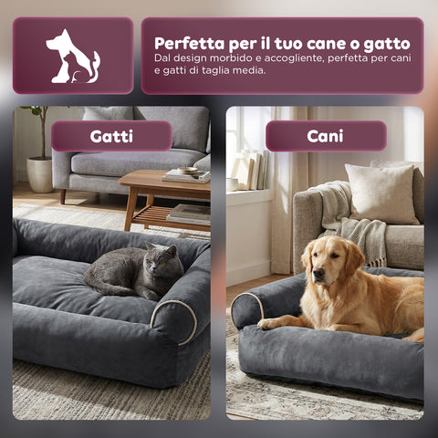 Cuccia Divano Morbida per Cani e Gatti Varie Taglie e Colorazioni