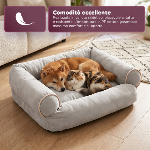 Cuccia Divano Morbida per Cani e Gatti Varie Taglie e Colorazioni
