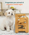 Doppia Ciotola Rialzate Regolabili 250ml per Cani e Gatti con 3 Altezze