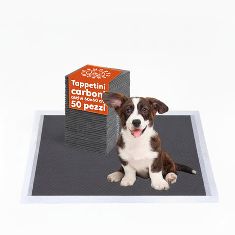 Hygiënische puppytrainingmatten met actieve kool 60×60 – Set in meerdere formaten, geurwerend, met plakstrips