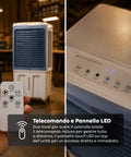 Raffrescatore Evaporativo Industriale Portatile 70 Litri 350W con Telecomando e Timer - Funzione Condizionatore Ventilatore 3 Velocità e Oscillazione
