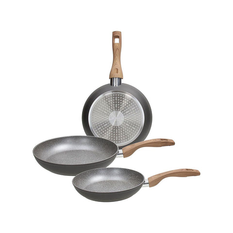 Set van 3 antiaanbakpannen van aluminium, 20/24/28 cm