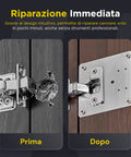 Set 16 Staffe in Acciaio Inox – Riparazione Cerniere e Mobili