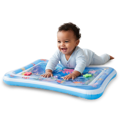 Baby watermat met sensorische elementen en 6 drijvende PVC-speeltjes