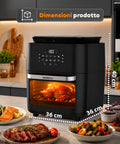 Friggitrice Aria 12L con Display LED Touch Timer 60 Min e Ricette Preimpostate