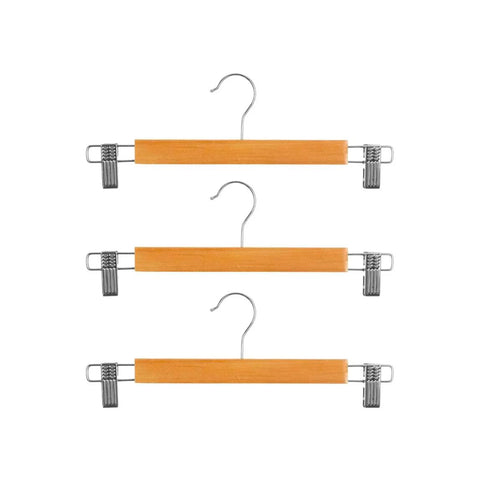 Set van 3 houten broekhangers
